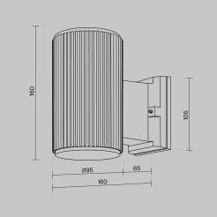 MAYTONI Lampa ścienna (kinkiet) Rando 60W E27 O419WL-01B