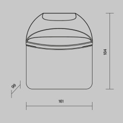 MAYTONI Lampa ścienna (kinkiet) Gloss 7W LED 500lm 3000K 80 CRI  O447WL-L7GF3K