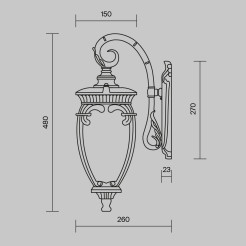 MAYTONI Lampa ścienna (kinkiet) Fleur 60W E27 O414WL-01GB