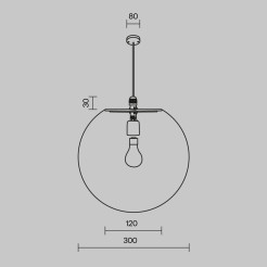 MAYTONI Lampa wisząca Erda 30W E27 O594PL-01B