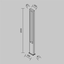 MAYTONI Słupek oświetleniowy Bonn 25W LED 1350lm 3000K 80 CRI  O425FL-L25GF