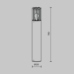 MAYTONI Słupek oświetleniowy Barrel 15W E27 O453FL-01GF