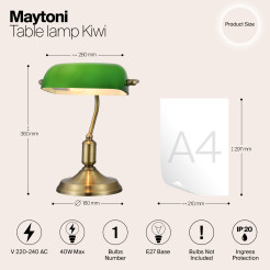MAYTONI Lampa stołowa Kiwi 40W E27 Z153-TL-01-BS