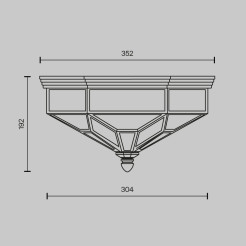 MAYTONI Lampa sufitowa Zeil 60W E27 H356-CL-03-BZ