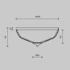 MAYTONI Lampa sufitowa Facet 60W E14 MOD094CL-04G