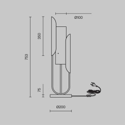 MAYTONI Lampa stołowa Сipresso 40W E14 Z014TL-01G