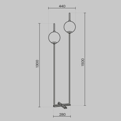 MAYTONI Lampa podłogowa The Sixth Sense 12W LED 750lm 3000K 70 CRI  Z020FL-L12BS3K