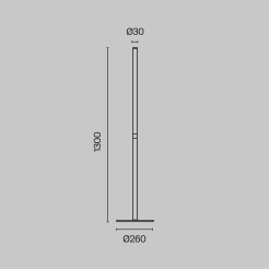 MAYTONI Lampa podłogowa Ray 18W LED 2100lm 3000K 80 CRI  Z012FL-L18B3K