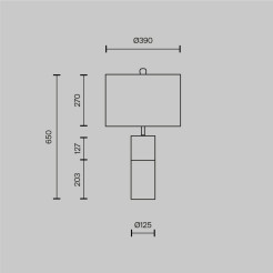 MAYTONI Lampa stołowa Bianco 60W E27 Z030TL-01BS