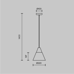 MAYTONI Lampa wisząca Bicones 60W E27 P359-PL-01-W