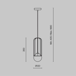 MAYTONI Lampa wisząca Telford 25W G9 P361PL-01G