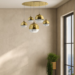 MAYTONI Lampa wisząca Fermi 60W E27 P140-PL-170-5-G