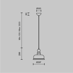 MAYTONI Lampa wisząca Tone 60W E27 P001PL-01BZ