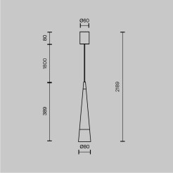 MAYTONI Lampa wisząca Sintesi 12W LED 420lm 3000K 80 CRI  P090PL-L12CH3K