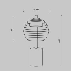 MAYTONI Lampa stołowa Mystic 8W LED 100lm 3000K 80 CRI  P060TL-L12BK