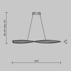MAYTONI Lampa wisząca Krone 36W LED 2600lm 3000K 80 CRI  P097PL-L36BS3K