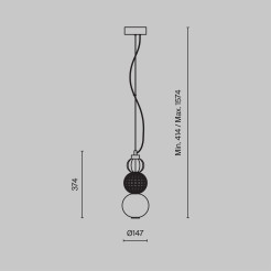 MAYTONI Lampa wisząca Collar 16W LED 800lm 3000K 80 CRI  P069PL-L16G3K