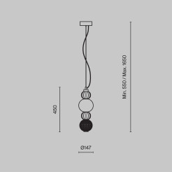 MAYTONI Lampa wisząca Collar 17W LED 950lm 3000K 80 CRI  P069PL-L17G3K