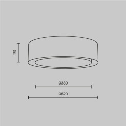 MAYTONI Lampa sufitowa Bergamo 60W E27 MOD617CL-04GR