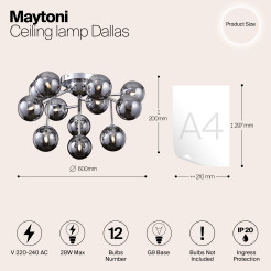 MAYTONI Lampa sufitowa Dallas 28W G9 MOD545PL-12CH