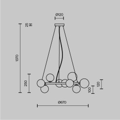 MAYTONI Lampa wisząca Dallas 28W G9 MOD545PL-11G
