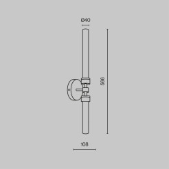 MAYTONI Lampa ścienna (kinkiet) Stelo 7W LED 600lm 3000K 80 CRI  MOD116WL-L7BS3K