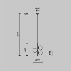 MAYTONI Lampa wisząca Nostalgia 40W E14 MOD048PL-03G