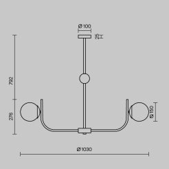 MAYTONI Lampa wisząca Rendezvous 40W E14 MOD109PL-08BS