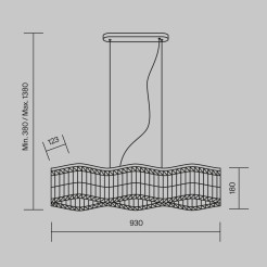 MAYTONI Lampa wisząca Dune 60W E14 DIA005PL-06G