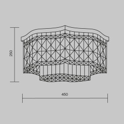 MAYTONI Lampa sufitowa Dune 60W E14 DIA005CL-06G