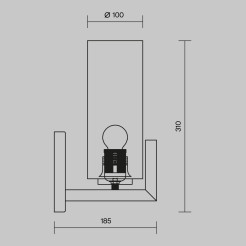 MAYTONI Lampa ścienna (kinkiet) Fortano 40W E27 MOD089WL-01BS