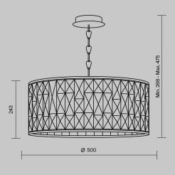 MAYTONI Żyrandol Gelid 60W E27 MOD184-PL-04-CH