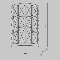 MAYTONI Lampa ścienna (kinkiet) Gelid 60W E27 MOD184-WL-01-CH