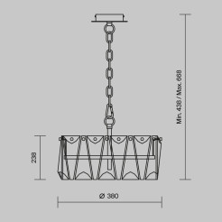 MAYTONI Lampa wisząca Puntes 60W E14 MOD043PL-04G