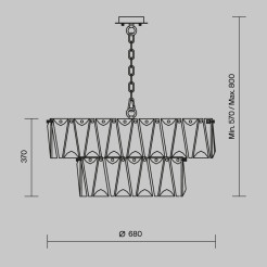 MAYTONI Lampa wisząca Puntes 40W E14 MOD043PL-12G