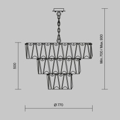 MAYTONI Lampa wisząca Puntes 40W E14 MOD043PL-18G