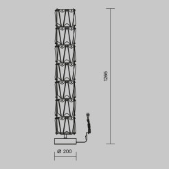 MAYTONI Lampa podłogowa Puntes 60W E14 MOD043FL-08CH