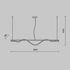 MAYTONI Lampa wisząca Tau 21W LED 910lm 3000K 80 CRI  MOD166PL-L20G3K