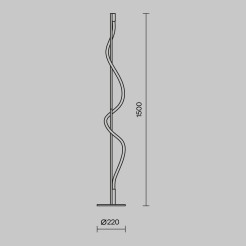MAYTONI Lampa podłogowa Tau 15W LED 450lm 3000K 80 CRI  MOD166FL-L15B3K