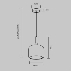 MAYTONI Lampa wisząca Spirito LED 3000K 1600lm MOD286PL-L18G3K