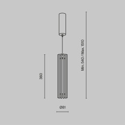 MAYTONI Lampa wisząca Sonata 12W LED 330lm 3000K 80 CRI  MOD410PL-L12BS3K