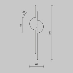 MAYTONI Lampa ścienna (kinkiet) Skyline 23W LED 700lm 4000K 80 CRI  MOD179WL-L22BS4K