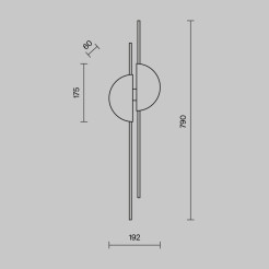 MAYTONI Lampa ścienna (kinkiet) Skyline 23W LED 800lm 4000K 80 CRI  MOD179WL-L22W4K1