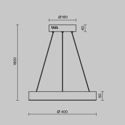 MAYTONI Lampa wisząca Saturno 36W LED 2500lm 4000K 80 CRI  MOD415PL-L36BS4K