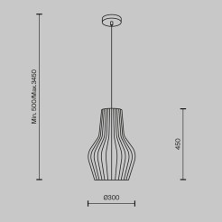 MAYTONI Lampa wisząca Roots 40W E27 MOD191PL-01W1