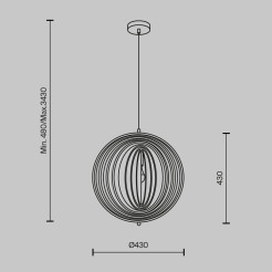 MAYTONI Lampa wisząca Roots 40W E27 MOD197PL-01W