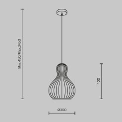 MAYTONI Lampa wisząca Roots 40W E27 MOD192PL-01W1