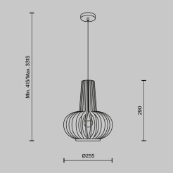 MAYTONI Lampa wisząca Roots 40W E27 MOD193PL-01W
