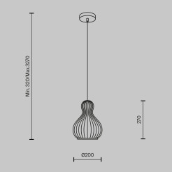MAYTONI Lampa wisząca Roots 40W E27 MOD192PL-01W