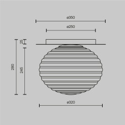 MAYTONI Lampa sufitowa Reels 60W E27 MOD268CL-01G